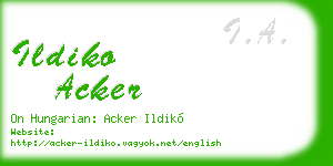 ildiko acker business card